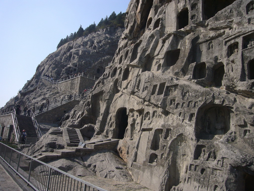 The west side of the Longmen Grottoes