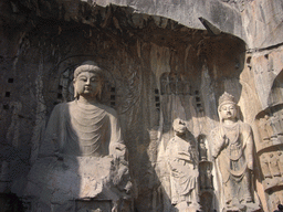 Vairocana Buddha and other statues at Fengxian Temple at the Longmen Grottoes