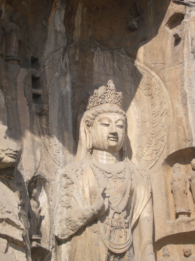 Statue at Fengxian Temple at the Longmen Grottoes