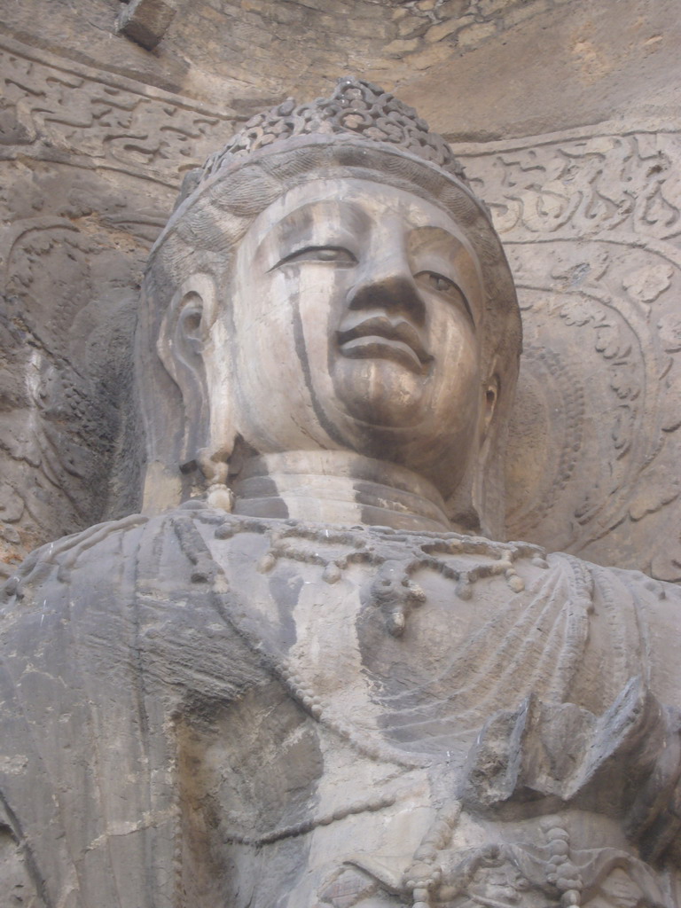 Statue at Fengxian Temple at the Longmen Grottoes