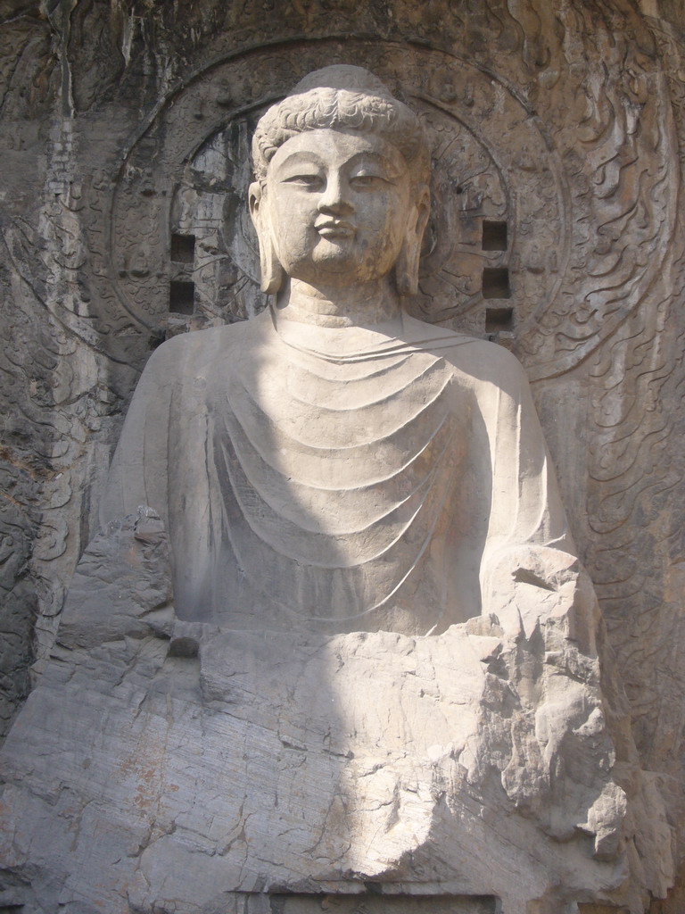 Statue at Fengxian Temple at the Longmen Grottoes