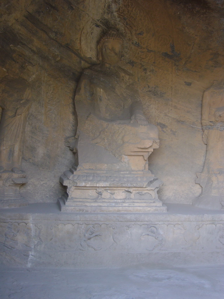 Cave with Buddha statue at the Longmen Grottoes