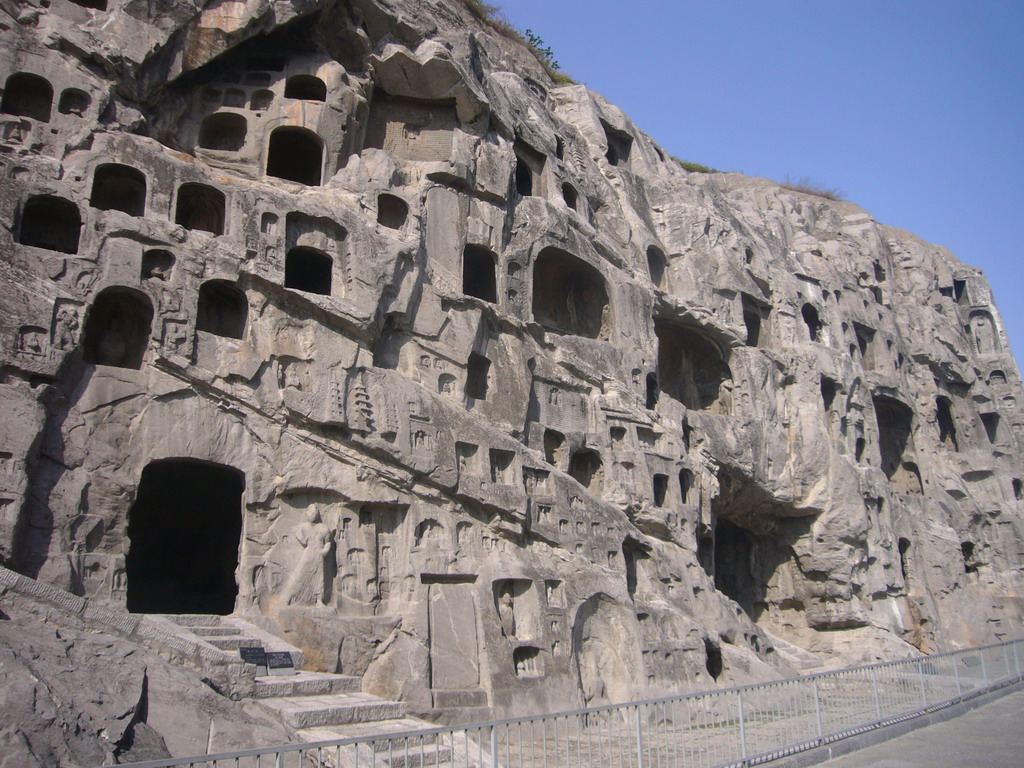 The west side of the Longmen Grottoes