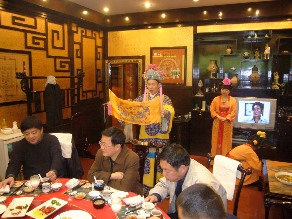 Ritual being performed in a restaurant near Luoyang