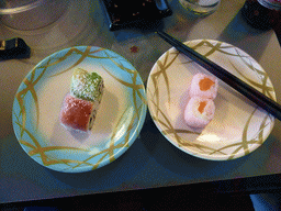 Sushi at the Sushi Ogasang restaurant at the Avenue de la Liberté