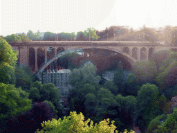 The Pont Adolphe bridge over the Vallée de la Pétrusse valley, viewed from the Place de la Constitution square