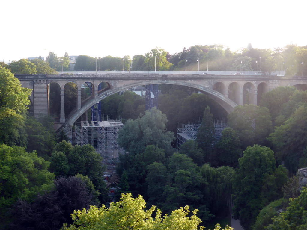 The Pont Adolphe bridge over the Vallée de la Pétrusse valley, viewed from the Place de la Constitution square