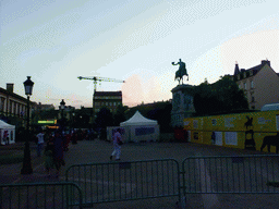 The Place Guillaume II square with the statue of King William II of the Netherlands