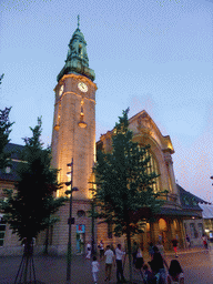 Front of the Luxembourg Railway Station at the Place de la Gare square, at sunset