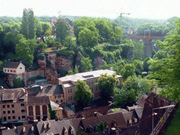 The Grund district and the railway bridge, viewed from the Judicial Precincts Area