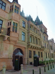 Front of the Grand Ducal Palace at the Rue du Marché-aux-Herbes street