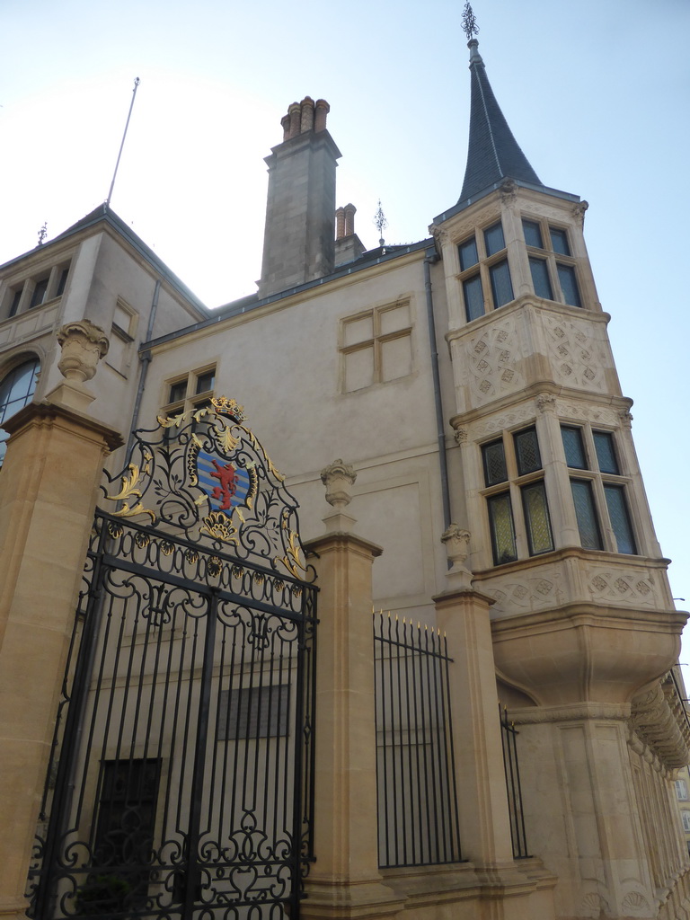 Back gate of the Grand Ducal Palace at the Rue du Rost street