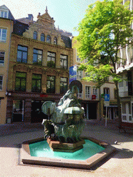 Fountain at the crossing of the Grand-Rue street and the Rue Genistre street