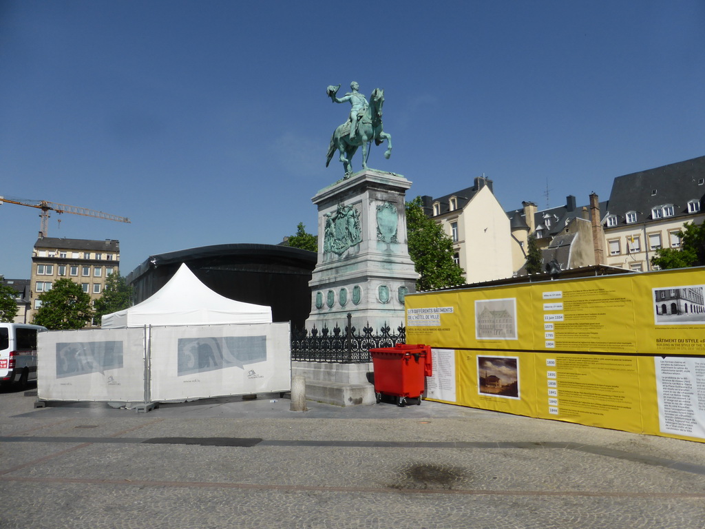 The statue of King William II of the Netherlands at the Place Guillaume II square