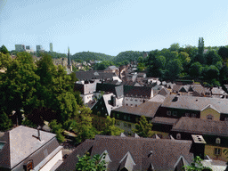 The Grund district and the Kirchberg district, viewed from the Montée du Grund street
