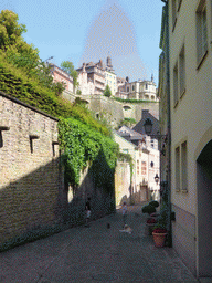 The Rue Plaetis street and Saint Michael`s Church