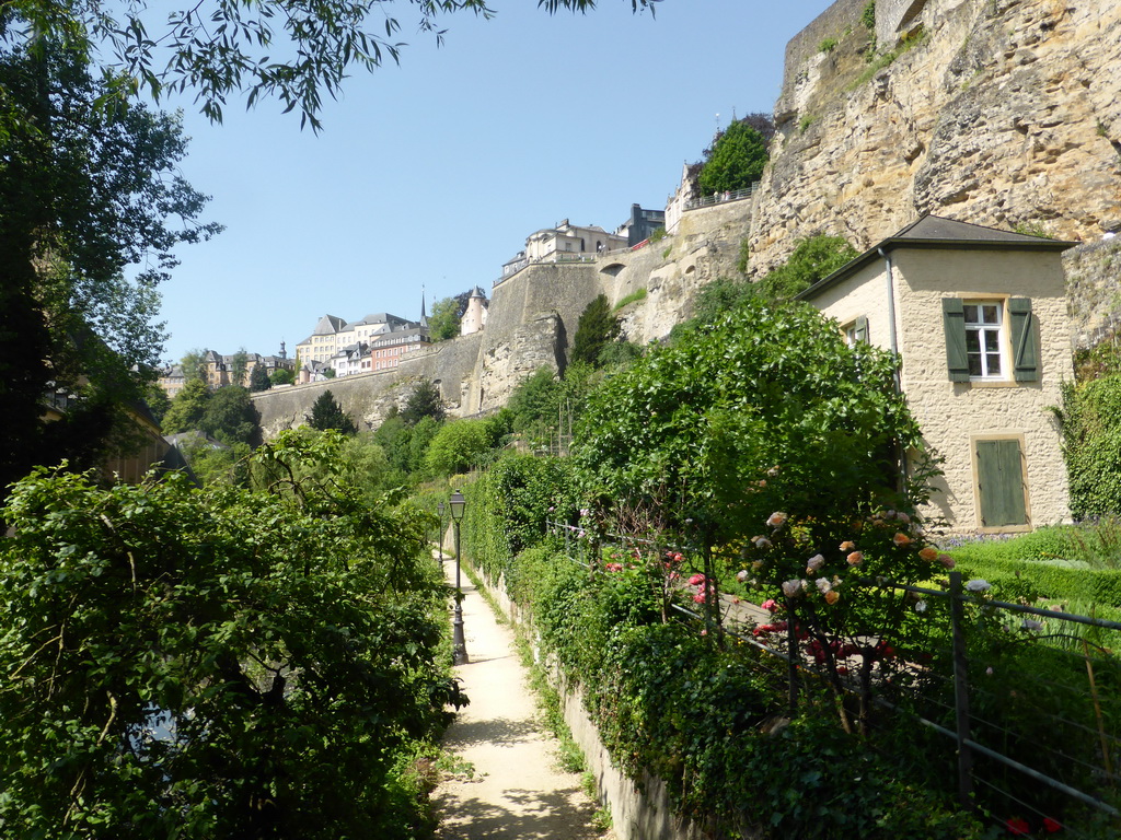 Gardens below the Chemin de la Corniche street and the Casemates du Bock