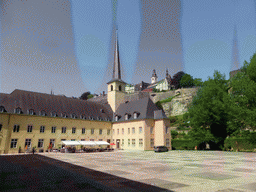 The outer square of the Abbey of Neumünster, the Johanneskirche church and Saint Michael`s Church