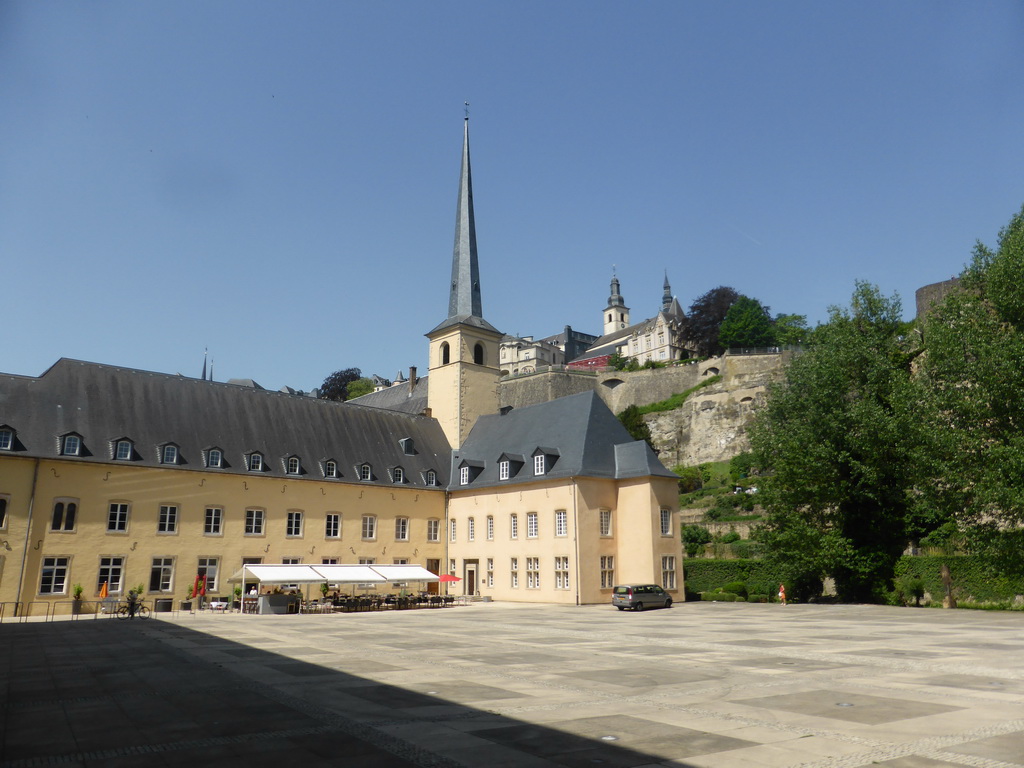 The outer square of the Abbey of Neumünster, the Johanneskirche church and Saint Michael`s Church