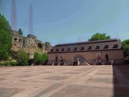 The outer square and the northeast building of the Abbey of Neumünster