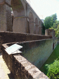 Railway bridge and ancient wall at the Bisserweg street