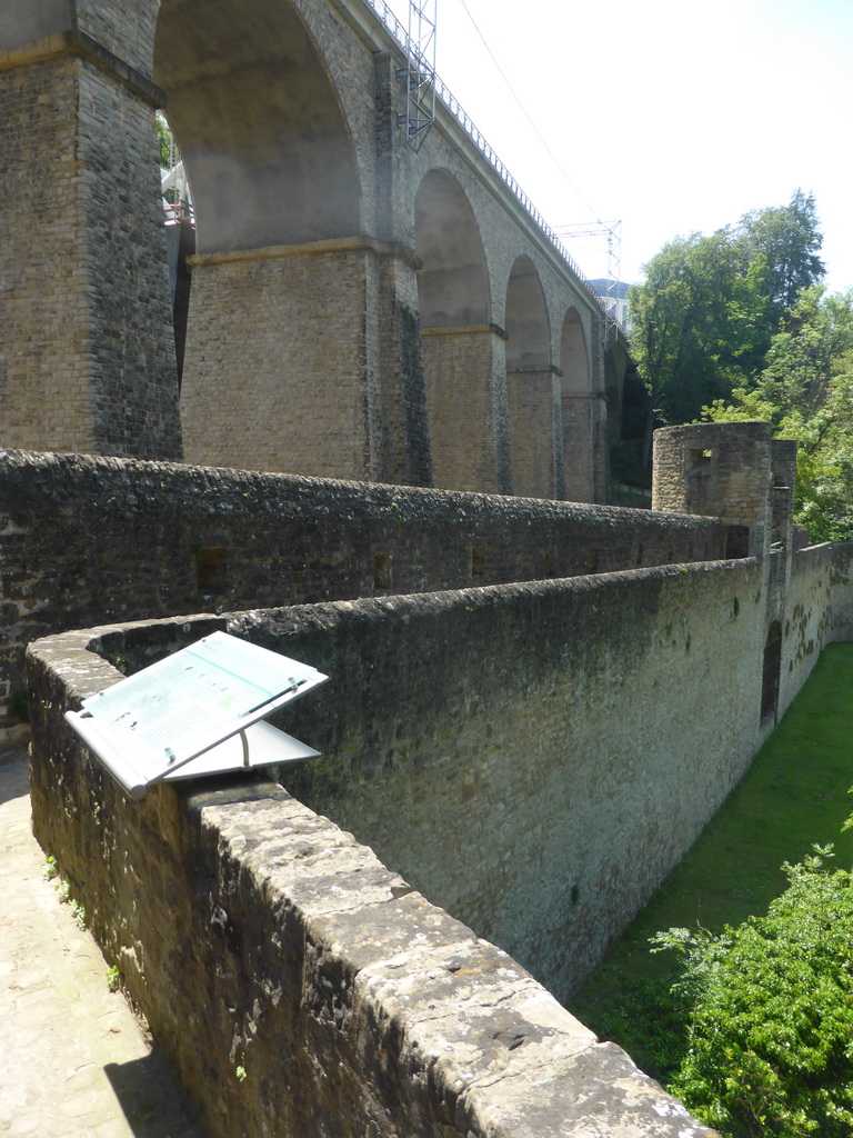 Railway bridge and ancient wall at the Bisserweg street