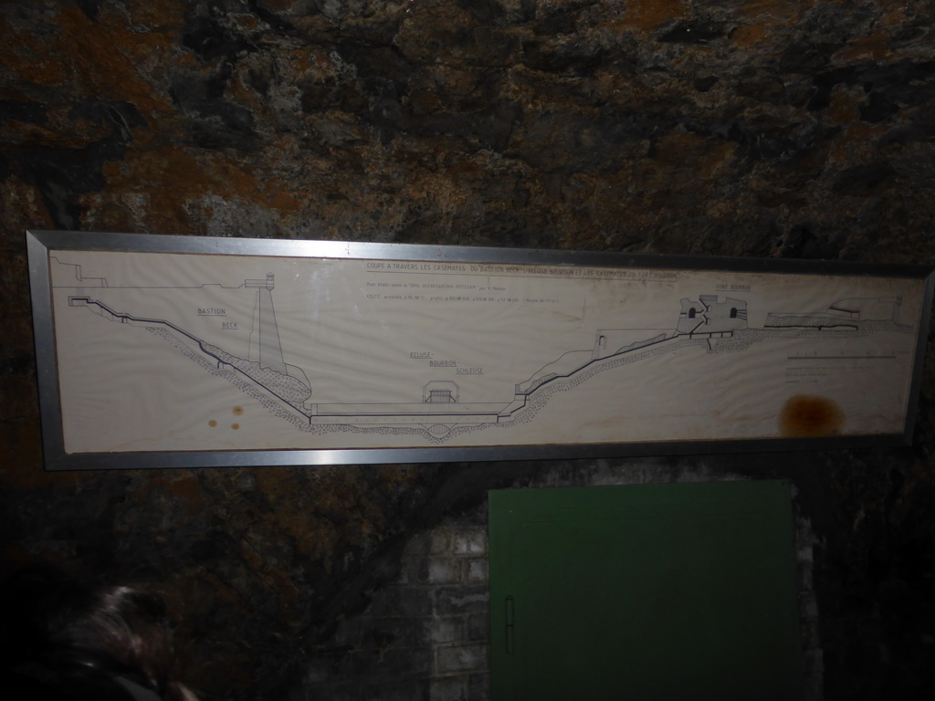 Map of the Casemates de la Pétrusse, at the start of the tour