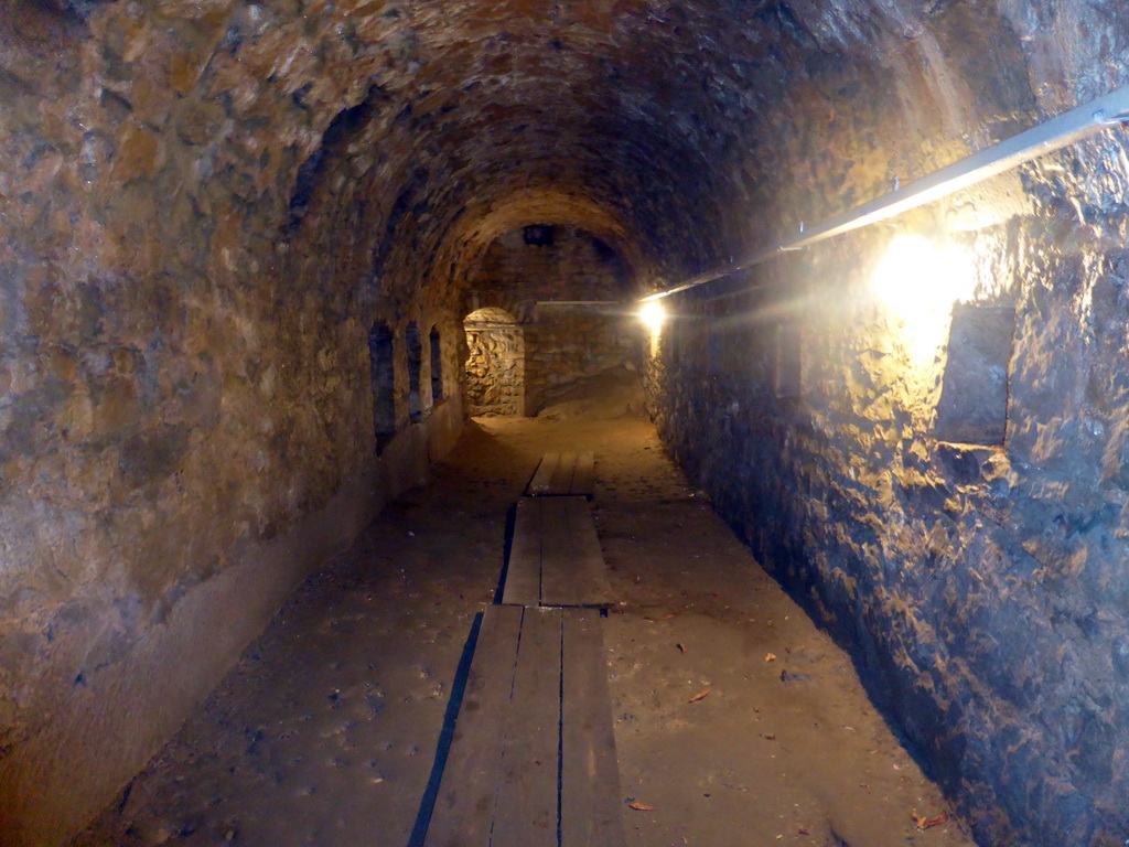 Tunnel with loopholes at the Bastion side of the Casemates de la Pétrusse