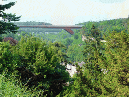 The Pont Grande Duchesse Charlotte bridge over the Alzette-Uelzecht valley, viewed from the Rue du Nord street