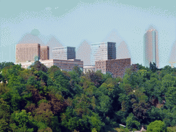 Buildings at the Kirchberg district, viewed from the Montée de Clausen street