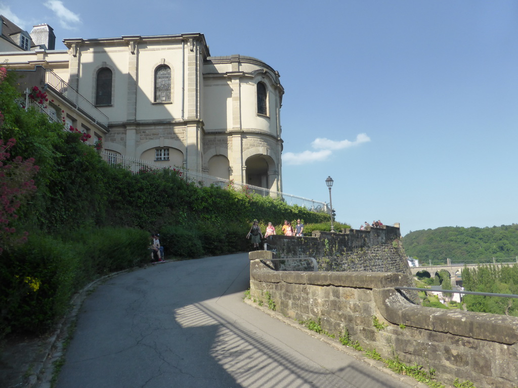 The Chemin de la Corniche street and Saint Michael`s Church