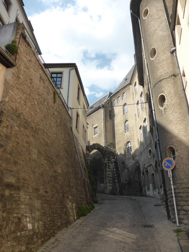 The Rue Large street with a gate