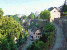 The Montée du Grund street, viewed from the Chemin de la Corniche street