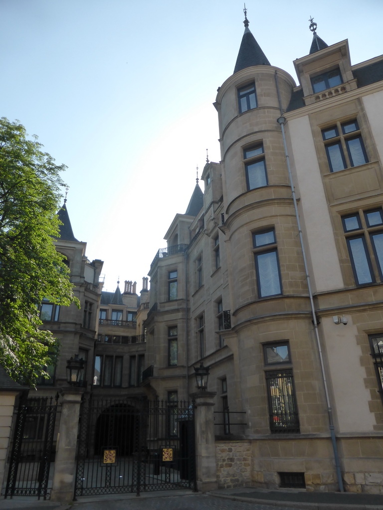 Back gate of the Grand Ducal Palace at the Rue du Rost street