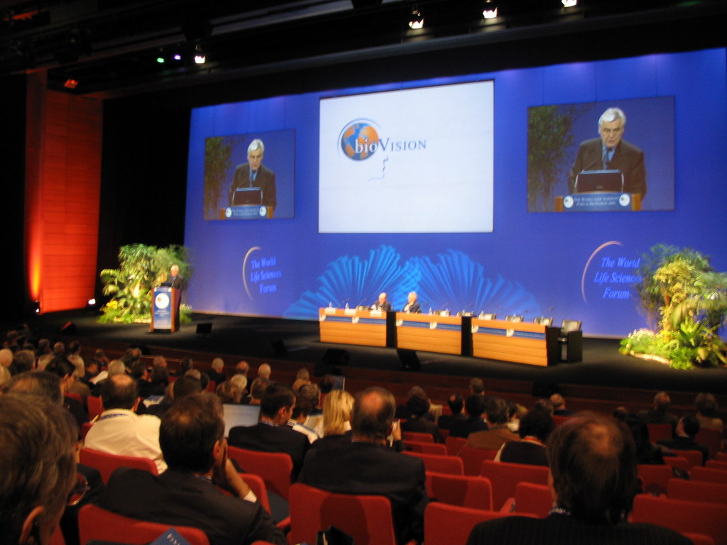 Plenary talk at the World Life Sciences Forum BioVision 2005 conference, at the Centre Congrès de Lyon conference center