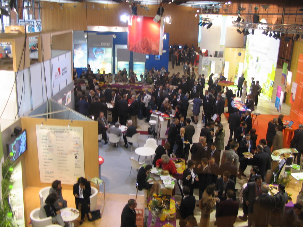 Stands at the World Life Sciences Forum BioVision 2005 conference, at the Centre Congrès de Lyon conference center