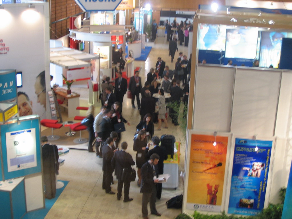 Stands at the World Life Sciences Forum BioVision 2005 conference, at the Centre Congrès de Lyon conference center