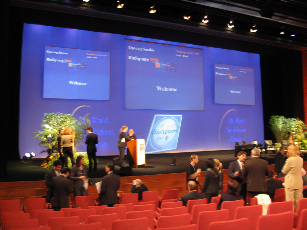 Opening session of BioSquare 2005 at the World Life Sciences Forum BioVision 2005 conference, at the Centre Congrès de Lyon conference center