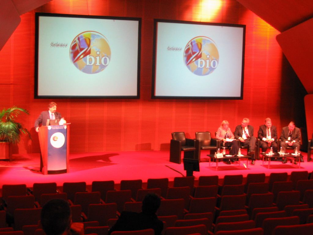 Panel discussion at the World Life Sciences Forum BioVision 2005 conference, at the Centre Congrès de Lyon conference center