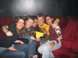 Tim with friends in a pub in the city center