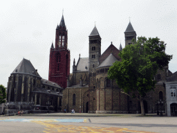 The Sint-Janskerk church and the Sint-Servaasbasiliek church at the Vrijthof square