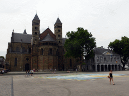 The Vrijthof square with the Sint-Servaasbasiliek church and the Hoofdwacht building