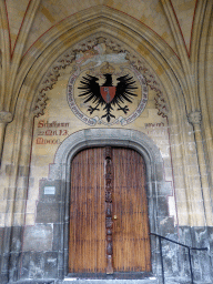Entrance door to the Treasury at the west side of the cloister of the Sint-Servaasbasiliek church