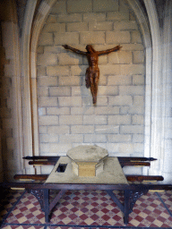 Statue of Christ at the southeast side of the cloister of the Sint-Servaasbasiliek church