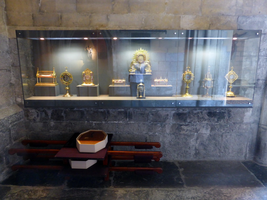 Treasury items at the southeast side of the cloister of the Sint-Servaasbasiliek church