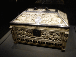 11th century ivory chest in Room 1 of the Lower Chapel of the Treasury of the Sint-Servaasbasiliek church