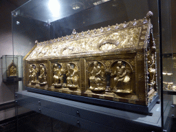 The Noodkist (12th century reliquary chest), in Room 2 of the Lower Chapel of the Treasury of the Sint-Servaasbasiliek church
