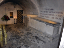 Tombs of Saint Servatius and Charles, Duke of Lower Lorraine, in the crypt of the Sint-Servaasbasiliek church
