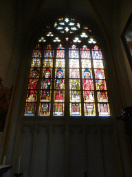 Stained glass windows in a side chapel at the south side of the Sint-Servaasbasiliek church