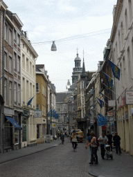 The Grote Gracht street and the tower of the City Hall